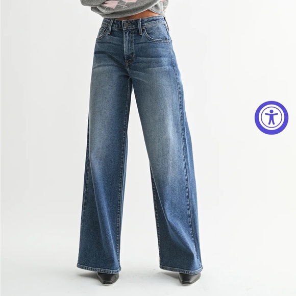 Just Black Denim Ultra Wide Leg Women’s Jeans - Picture 12 of 14